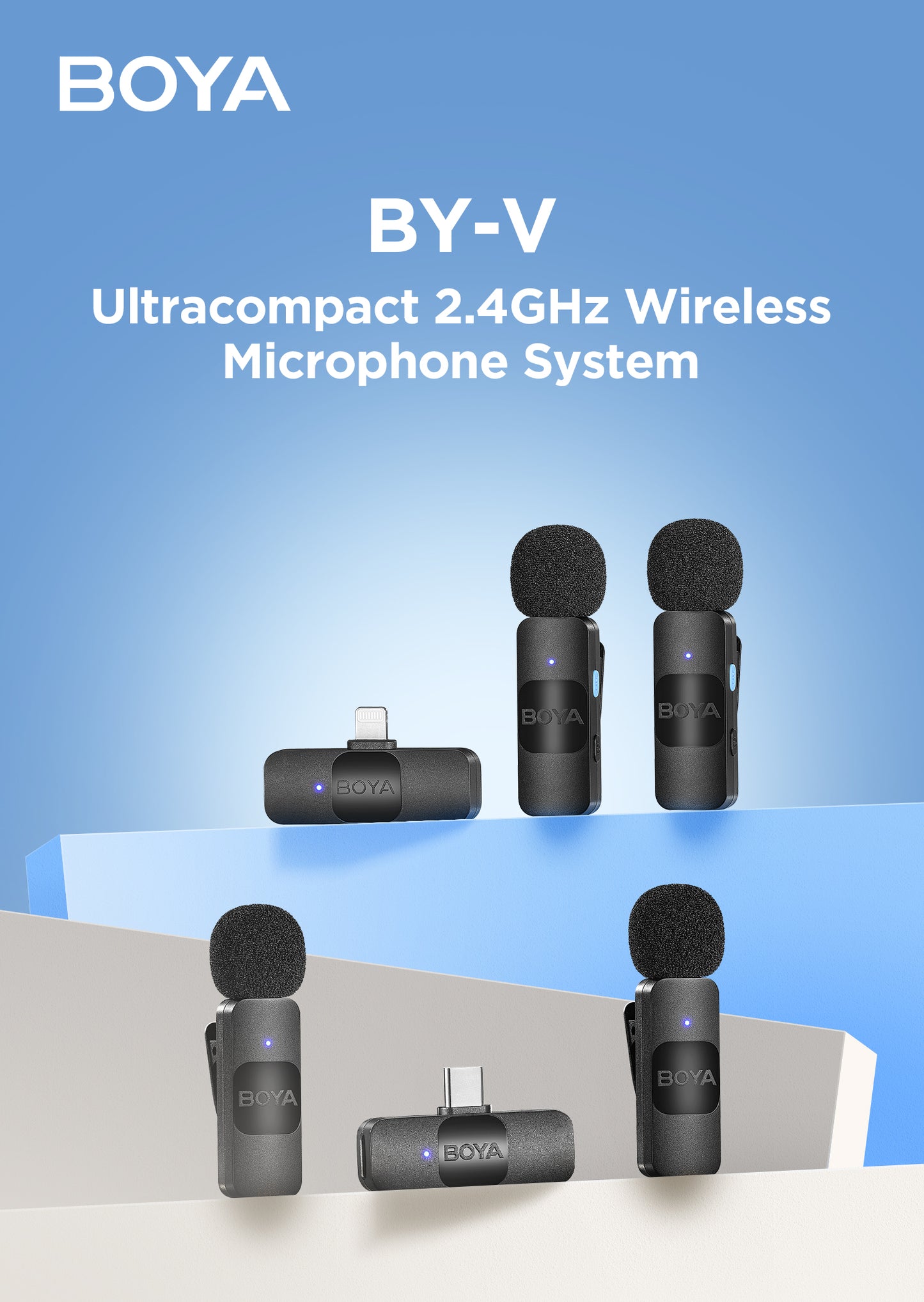 BOYA BY-V Wireless Lavalier Lapel Microphone