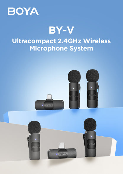 BOYA BY-V Wireless Lavalier Lapel Microphone