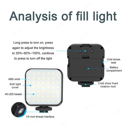 All-in-One Tripod, Light, and Microphone Kit